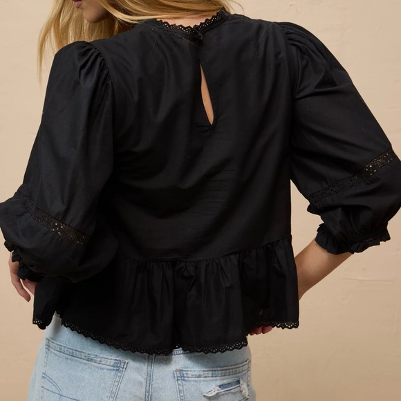 Women’s AE High Neck Eyelet Top - Picture 2 of 6